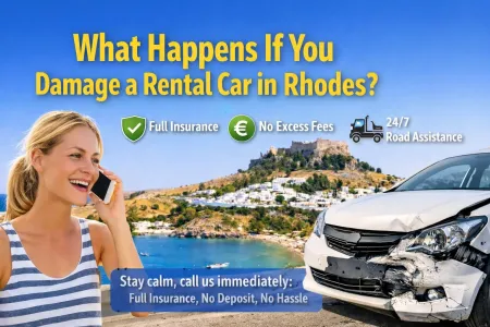 Que se passe-t-il si vous endommagez une voiture de location à Rhodes?