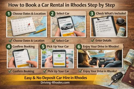 Comment réserver une location de voiture à Rhodes étape par étape